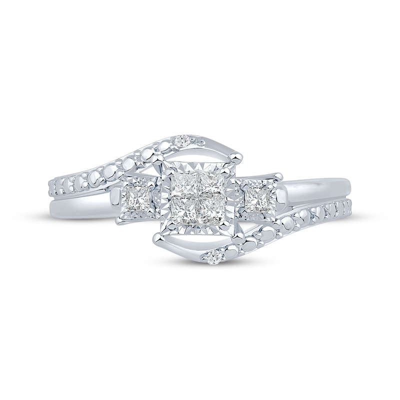 Princess-Cut Diamond Quad Promise Ring 1/5 ct tw 10K White Gold | Kay