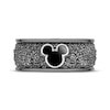 Thumbnail Image 4 of Men's Disney Treasures Mickey Mouse Textured Ring Sterling Silver & Black Rhodium