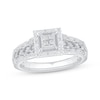 Thumbnail Image 1 of Princess-Cut Quad Diamond Promise Ring 1/4 ct tw 10K White Gold