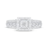 Thumbnail Image 3 of Princess-Cut Quad Diamond Promise Ring 1/4 ct tw 10K White Gold