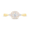 Thumbnail Image 2 of Diamond Cushion Frame Promise Ring 3/8 ct tw 10K Yellow Gold