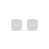 Thumbnail Image 2 of KAY Lab-Grown Diamonds Cushion-Shaped Multi-Stone Stud Earrings 1/4 ct tw 10K White Gold