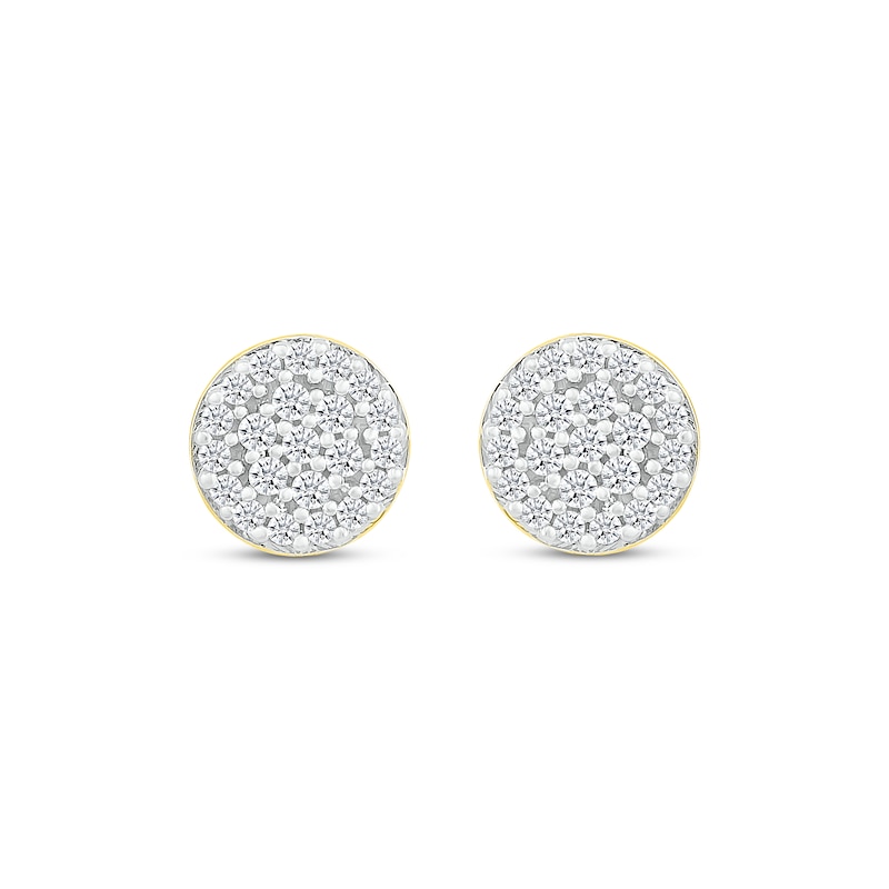 Lab-Grown Diamonds by KAY Multi-Stone Stud Earrings 1/5 ct tw 10K Yellow Gold