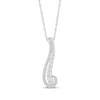 Thumbnail Image 1 of Lab-Grown Diamonds by KAY Swirl Necklace 3/8 ct tw 10K White Gold 18&quot;