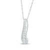 Thumbnail Image 2 of Lab-Grown Diamonds by KAY Swirl Necklace 3/8 ct tw 10K White Gold 18&quot;