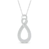 Thumbnail Image 0 of Lab-Grown Diamonds by KAY Double Infinity Necklace 3/8 ct tw 10K White Gold 18"