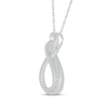 Thumbnail Image 1 of Lab-Grown Diamonds by KAY Double Infinity Necklace 3/8 ct tw 10K White Gold 18"