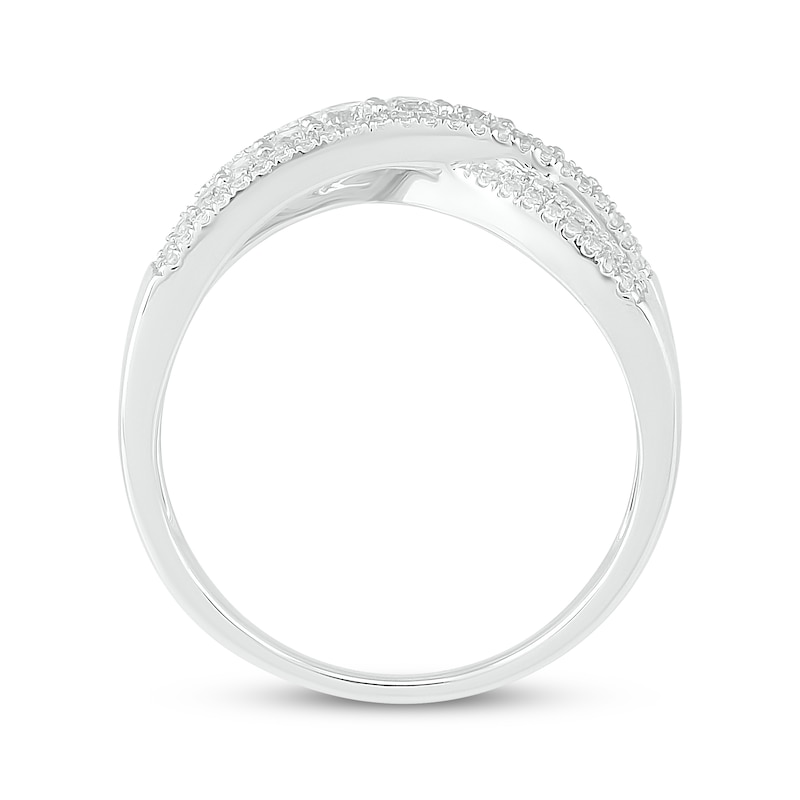 Main Image 3 of Lab-Grown Diamonds by KAY Crossover Ring 5/8 ct tw 10K White Gold