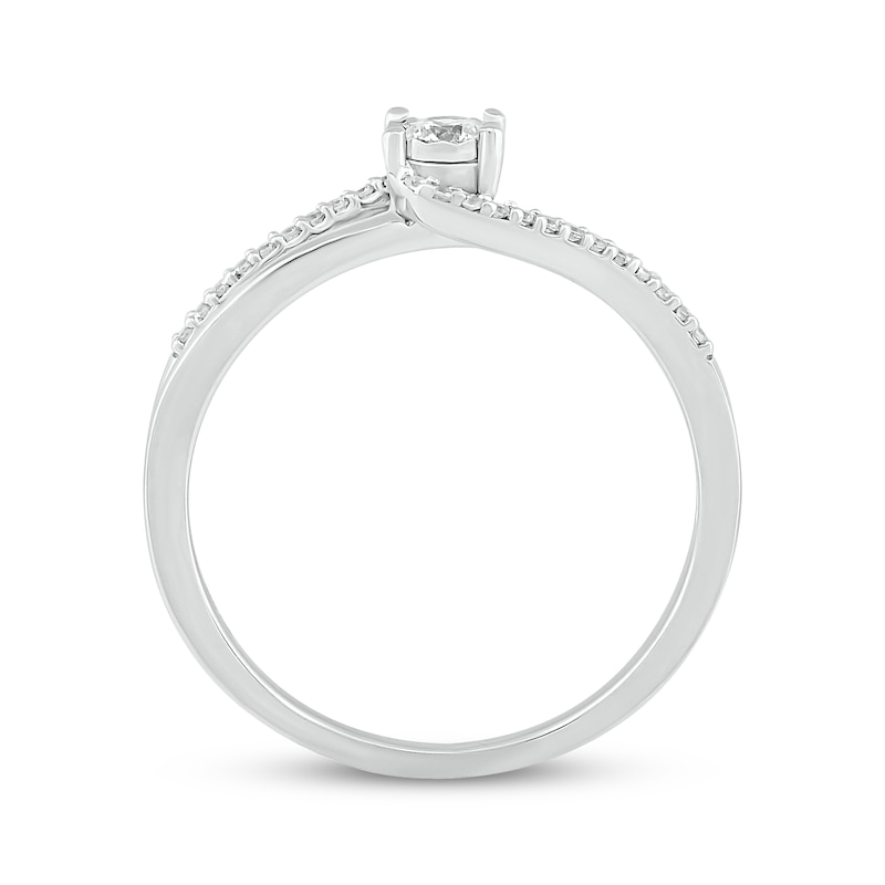 Main Image 2 of Lab-Grown diamonds by KAY Bypass Promise Ring 1/5 ct tw 10K White Gold