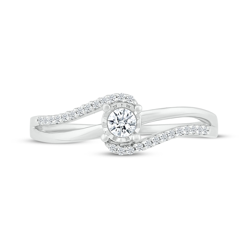 Main Image 3 of Lab-Grown diamonds by KAY Bypass Promise Ring 1/5 ct tw 10K White Gold