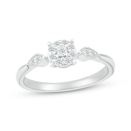 Lab-Grown diamonds by KAY Promise Ring 1/8 ct tw 10K White Gold