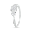 Thumbnail Image 2 of Lab-Grown diamonds by KAY Cushion-Shaped Multi-Stone Promise Ring 1/8 ct tw 10K White Gold