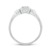 Thumbnail Image 3 of Lab-Grown diamonds by KAY Cushion-Shaped Multi-Stone Promise Ring 1/8 ct tw 10K White Gold