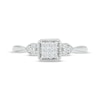 Thumbnail Image 4 of Lab-Grown diamonds by KAY Cushion-Shaped Multi-Stone Promise Ring 1/8 ct tw 10K White Gold