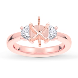 Lab-Created Diamonds by KAY Engagement Ring Setting 1/5 ct tw 14K Rose Gold