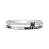 Thumbnail Image 3 of Multi-Shape Black & White Diamond Faux Stack Ring 1/5 ct tw Sterling Silver