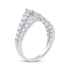 Thumbnail Image 2 of Lab-Grown Diamonds by KAY Two-Row Chevron Fashion Ring 1-1/2 ct tw 10K White Gold