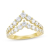 Thumbnail Image 1 of Lab-Grown Diamonds by KAY Two-Row Chevron Fashion Ring 1-1/2 ct tw 10K Yellow Gold