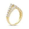 Thumbnail Image 2 of Lab-Grown Diamonds by KAY Two-Row Chevron Fashion Ring 1-1/2 ct tw 10K Yellow Gold