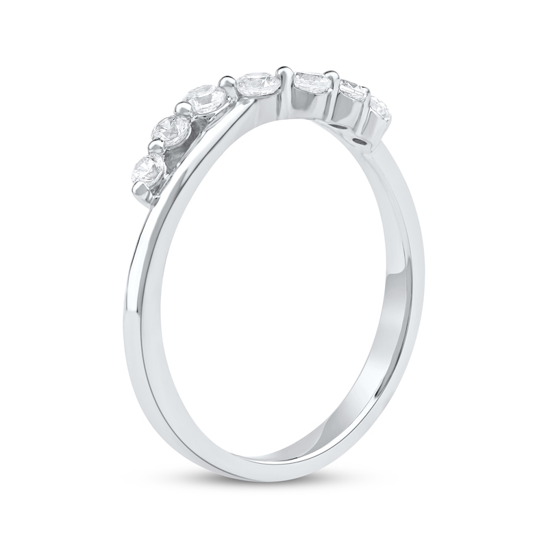Lab-Created Diamonds by KAY Crossover Wave Fashion Ring 1/4 ct tw 10K White Gold