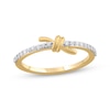 Thumbnail Image 1 of Diamond Barbed Wire Ring 1/6 ct tw 10K Yellow Gold