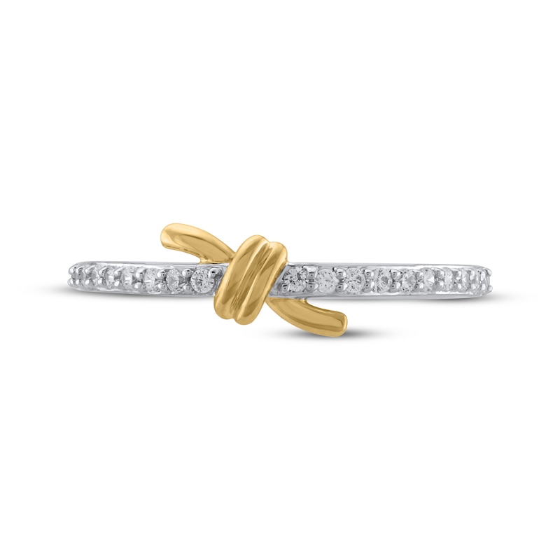 Main Image 3 of Diamond Barbed Wire Ring 1/6 ct tw 10K Yellow Gold