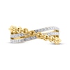 Thumbnail Image 3 of Diamond Chain Link Crossover Ring 1/5 ct tw 10K Yellow Gold