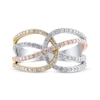 Thumbnail Image 3 of Diamond Crossover Loop Ring 1/2 ct tw 10K Tri-Tone Gold