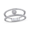 Thumbnail Image 1 of Multi-Diamond Two-Row Ring 1/4 ct tw 10K White Gold