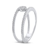 Thumbnail Image 2 of Multi-Diamond Two-Row Ring 1/4 ct tw 10K White Gold