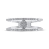 Thumbnail Image 3 of Multi-Diamond Two-Row Ring 1/4 ct tw 10K White Gold