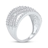 Thumbnail Image 1 of Lab-Grown Diamonds by KAY Multi-Row Crossover Ring 1 ct tw 10K White Gold