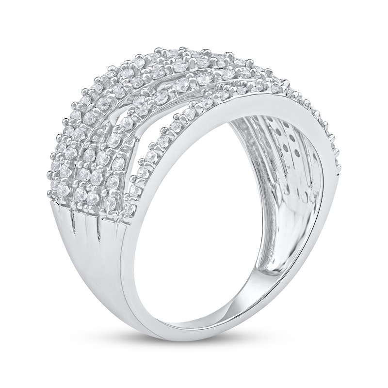 Lab-Grown Diamonds by KAY Multi-Row Crossover Ring 1 ct tw 10K White Gold