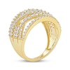 Thumbnail Image 2 of Lab-Grown Diamonds by KAY Multi-Row Crossover Ring 1 ct tw 10K Yellow Gold