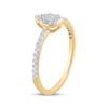 Thumbnail Image 2 of Multi-Diamond Teardrop Promise Ring 1/4 ct tw 10K Yellow Gold