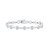 Thumbnail Image 0 of Lab-Grown Diamonds by KAY Multi-Stone Oval Link Bracelet 1/2 ct tw 10K White Gold 7.25"