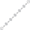 Thumbnail Image 1 of Lab-Grown Diamonds by KAY Multi-Stone Oval Link Bracelet 1/2 ct tw 10K White Gold 7.25"