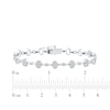 Thumbnail Image 4 of Lab-Grown Diamonds by KAY Multi-Stone Oval Link Bracelet 1/2 ct tw 10K White Gold 7.25"