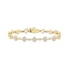 Thumbnail Image 0 of Lab-Created Diamonds by KAY Multi-Stone Oval Link Bracelet 1/2 ct tw 10K Yellow Gold 7.25"