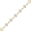 Thumbnail Image 1 of Lab-Created Diamonds by KAY Multi-Stone Oval Link Bracelet 1/2 ct tw 10K Yellow Gold 7.25"