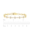 Thumbnail Image 4 of Lab-Created Diamonds by KAY Multi-Stone Oval Link Bracelet 1/2 ct tw 10K Yellow Gold 7.25"