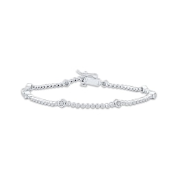 Lab-Created Diamonds by KAY Hexagon Station Bracelet 1/2 ct tw 10K White Gold 7.25&quot;