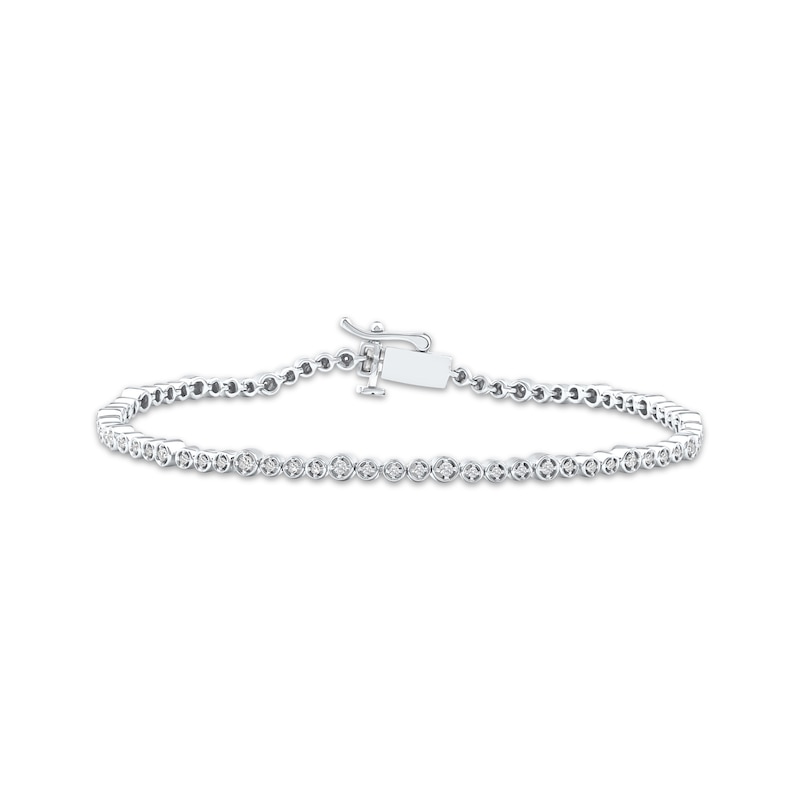 Main Image 1 of Lab-Grown Diamonds by KAY Line Bracelet 1/2 ct tw 10K White Gold 7.25&quot;