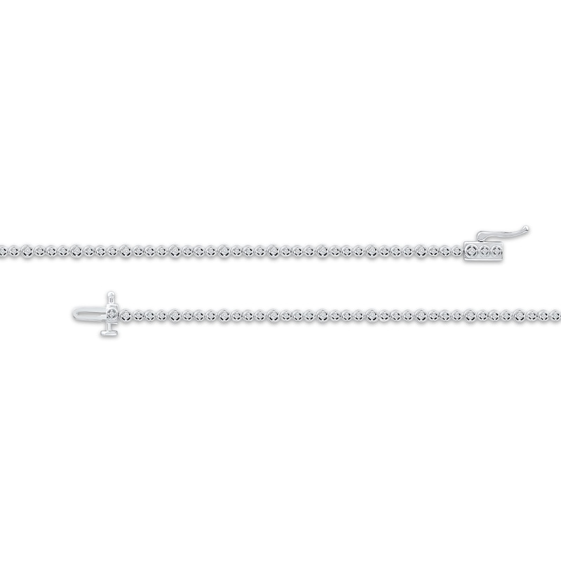 Main Image 3 of Lab-Grown Diamonds by KAY Line Bracelet 1/2 ct tw 10K White Gold 7.25&quot;