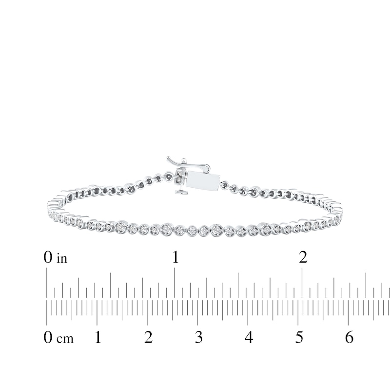 Main Image 5 of Lab-Grown Diamonds by KAY Line Bracelet 1/2 ct tw 10K White Gold 7.25&quot;