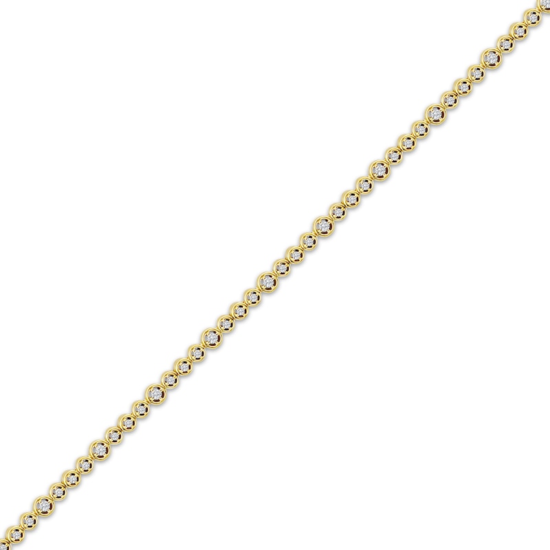 Lab-Grown Diamonds by KAY Line Bracelet 1/2 ct tw 10K Yellow Gold 7.25"