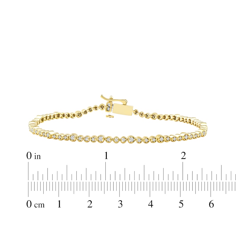 Lab-Grown Diamonds by KAY Line Bracelet 1/2 ct tw 10K Yellow Gold 7.25"