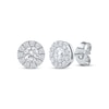 Thumbnail Image 1 of Lab-Grown Diamonds by KAY Halo Stud Earrings 3/4 ct tw 10K White Gold