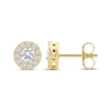 Thumbnail Image 3 of Lab-Grown Diamonds by KAY Halo Stud Earrings 3/4 ct tw 10K Yellow Gold