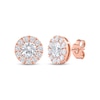Thumbnail Image 0 of Lab-Created Diamonds by KAY Halo Stud Earrings 1-1/2 ct tw 10K Rose Gold